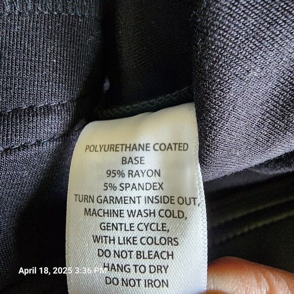 Halogen Women's 10 High Waisted 5 Pocket Straight Leg Vegan Leather Pants Black - Picture 4 of 10